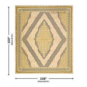 Divine Yantra Golden Harmony Pure Cotton King Size Bedsheet