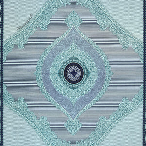 Shubh Labh Teal Elegance Luxurious Pure Cotton King Size Bedsheet
