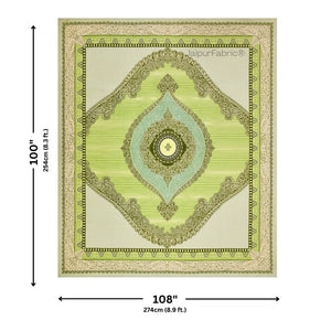 Shubh Labh Green Elegance Luxurious Pure Cotton King Size Bedsheet