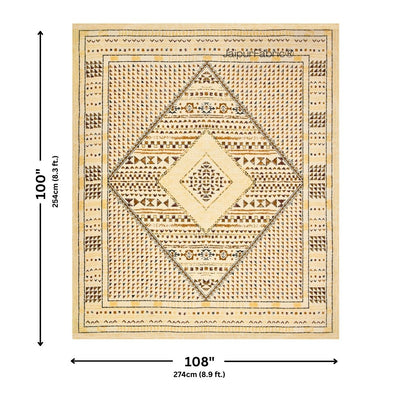 Golden Infinite Prosperity Pure Cotton King Size Bedsheet