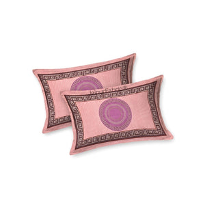 Pink Gemoetric Maze Pure Cotton King Size Bedsheet