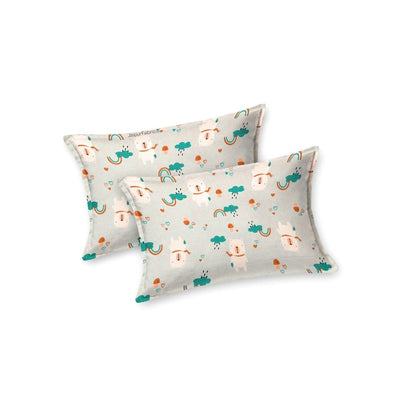 Playtime Pals Green Pastel Soft Cotton Kids Bed Sheet