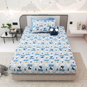 Artist of the Future Icy Blue Soft Cotton Kids Bed Sheet