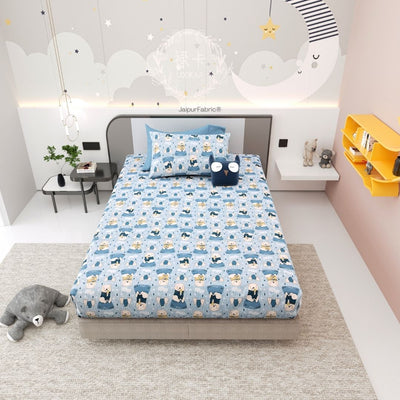 Artist of the Future Icy Blue Soft Cotton Kids Bed Sheet