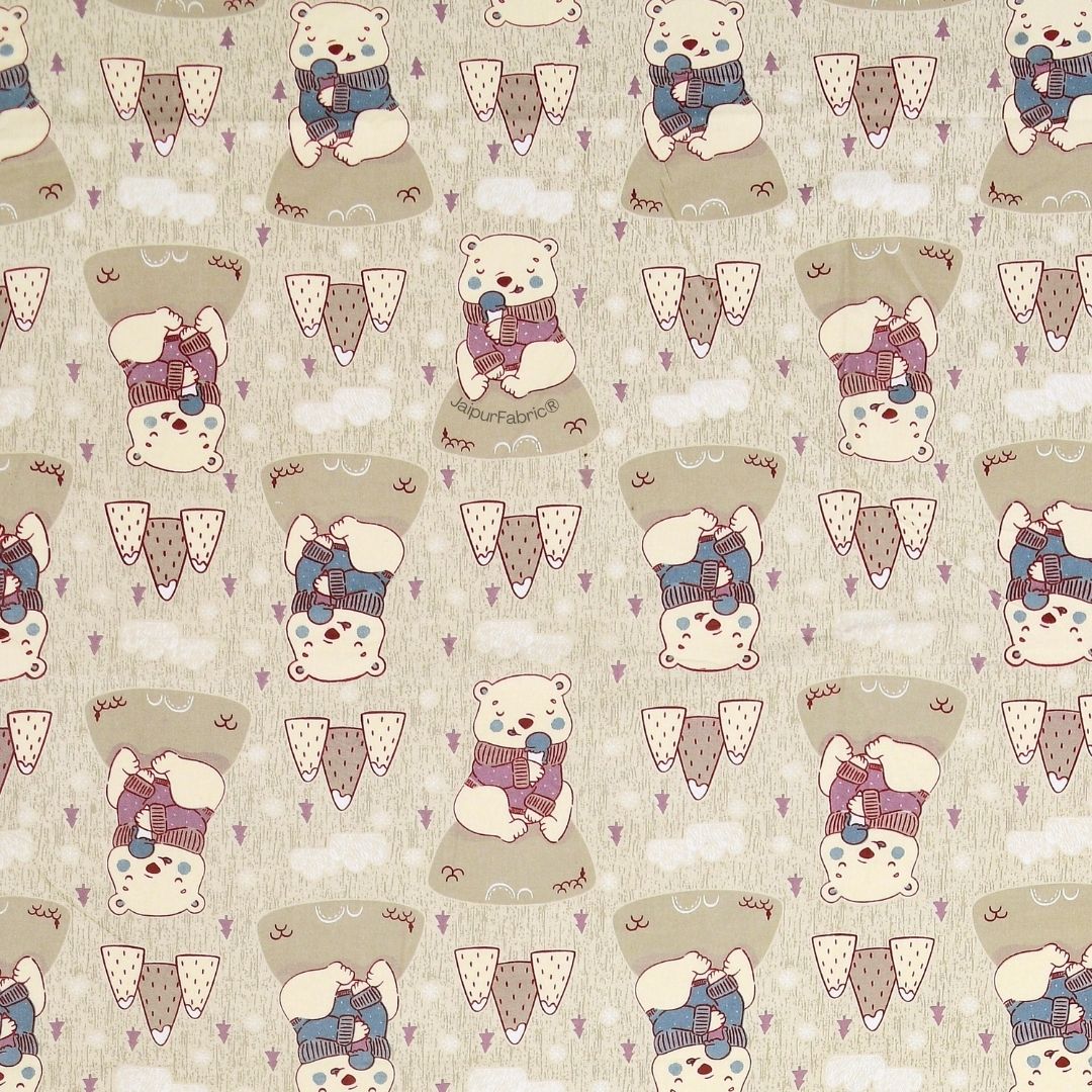 Artist of the Future Light Beige Soft Cotton Kids Bed Sheet