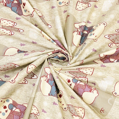 Artist of the Future Light Beige Soft Cotton Kids Bed Sheet