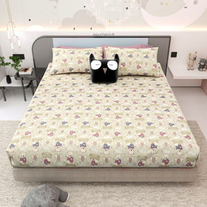 Artist of the Future Light Beige Soft Cotton Kids Bed Sheet