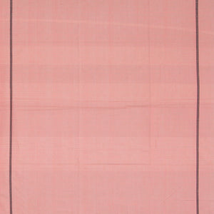 Baby Pink Handwoven Kanchi Organic Cotton Saree With Abstract Border-Baby Pink