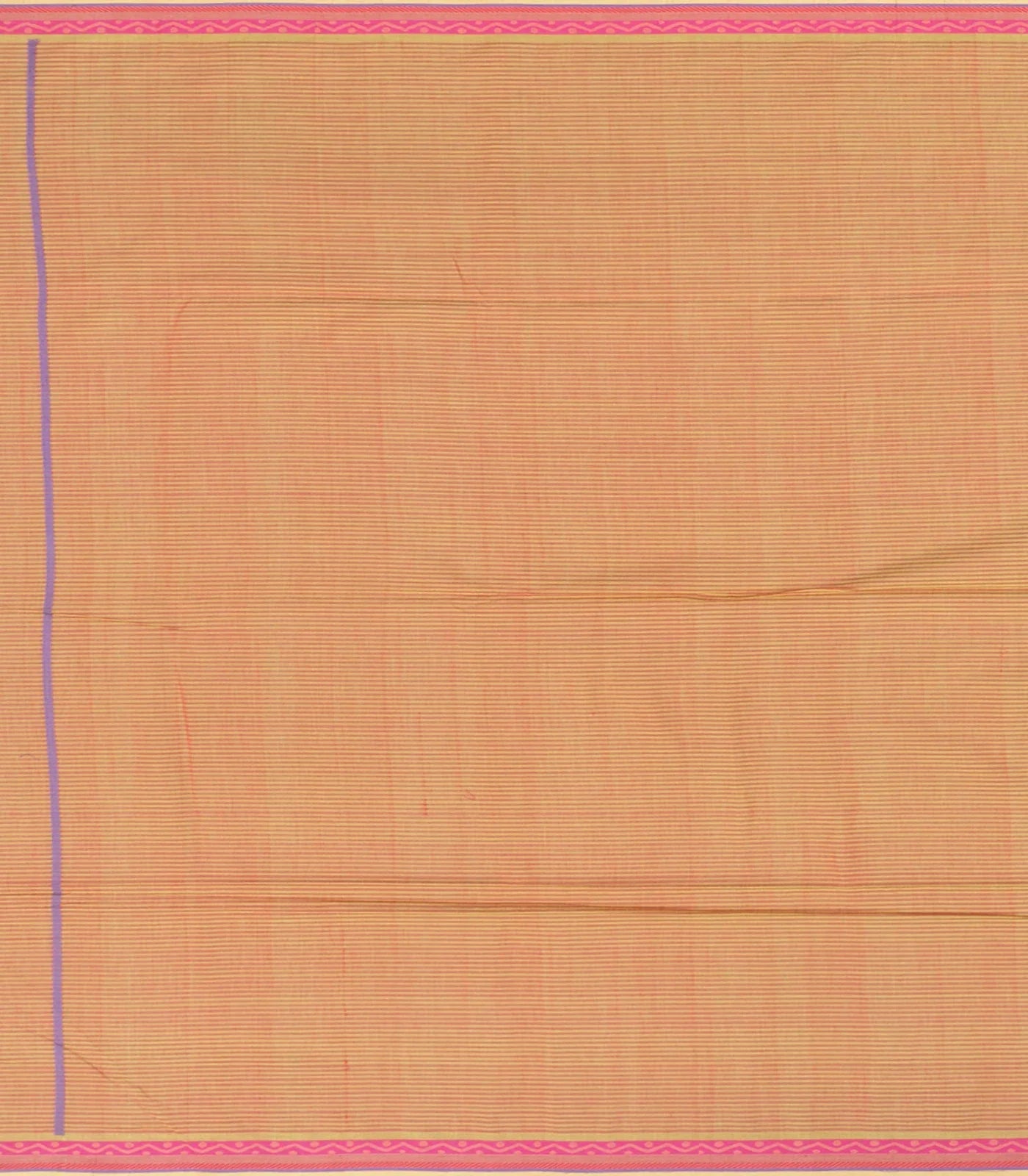 Cardamom Green Handloom Organic Kanchi Cotton Saree With Stripes-Cardamom Green