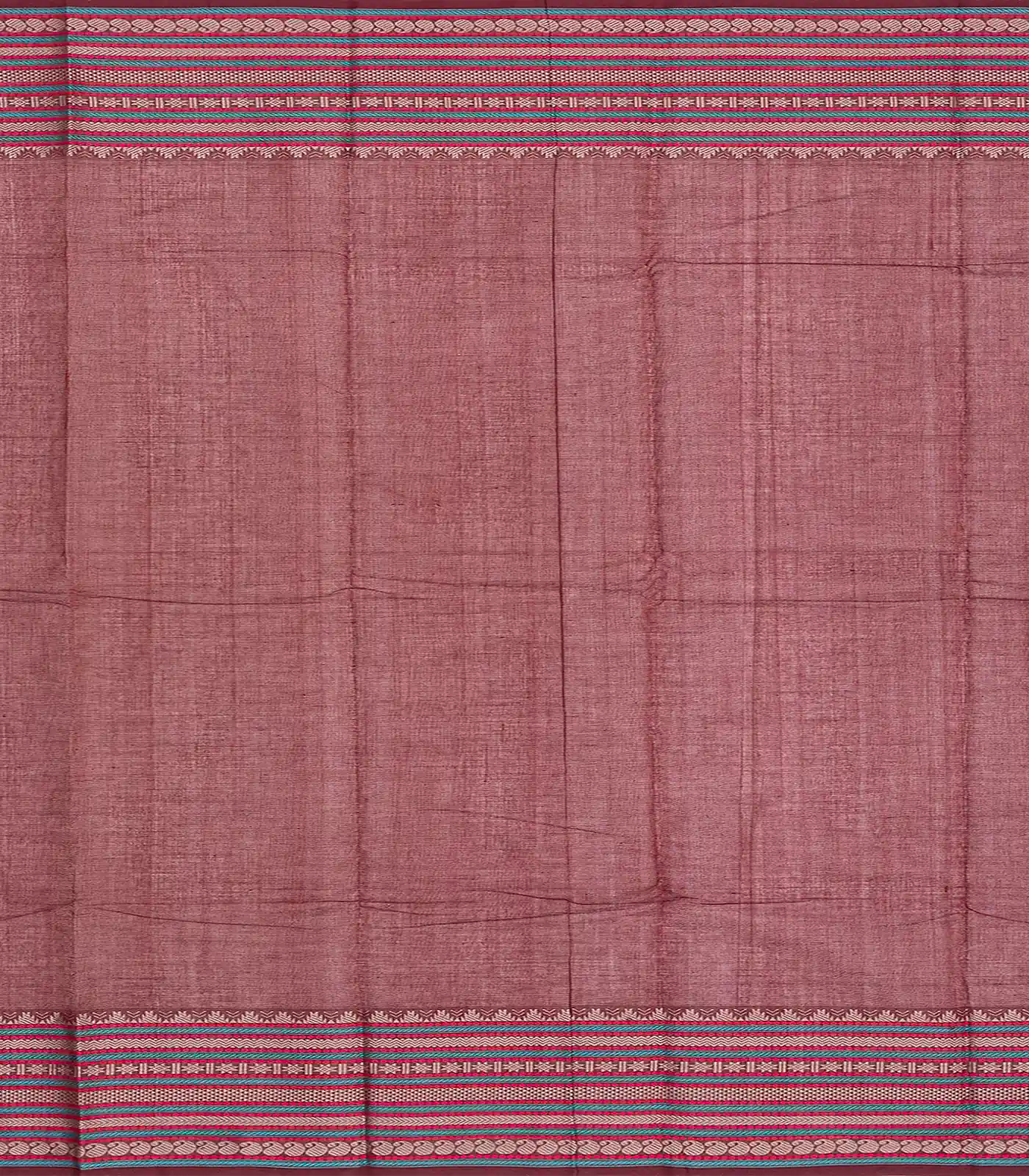 Maroon Handloom Kanchi Cotton Saree With Gandaberunda Buttas-Maroon