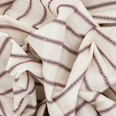 White Handloom Kanchi Cotton Saree With Stripes-White