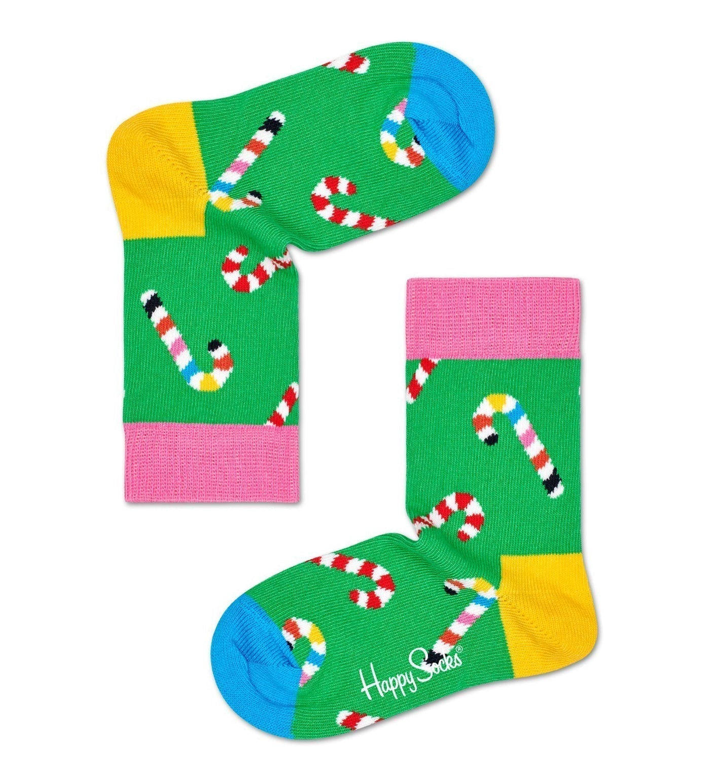 Happy Socks Unisex Candy Cane Crew Length Socks for Kids