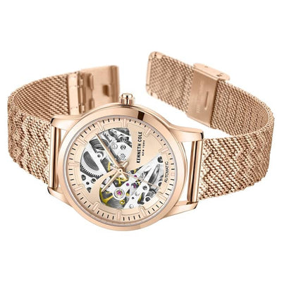 Kenneth Cole Automatic Rose Gold Dial Women 36mm