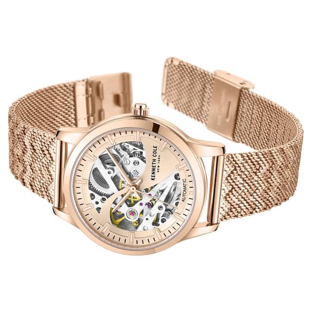 Kenneth Cole Automatic Rose Gold Dial Women 36mm