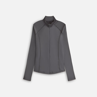 Kith Women Alida Stretch Satin Zip Top - Void