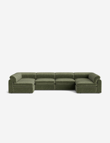 Moss Performance Striated Velvet