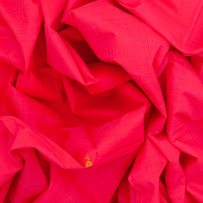 Dark Peach Handloom Kadapa Cotton Saree With Butta-Dark Peach