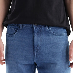 Rare Rabbit Men's Kobet Blue Cotton Fabric Plain Jeans