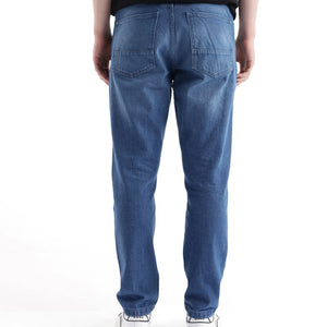 Rare Rabbit Men's Kobet Blue Cotton Fabric Plain Jeans