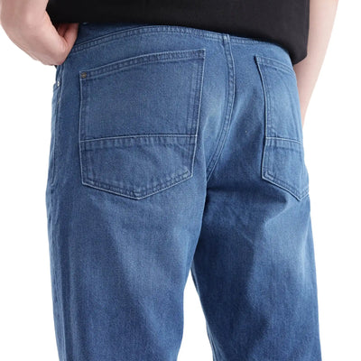 Rare Rabbit Men's Kobet Blue Cotton Fabric Plain Jeans