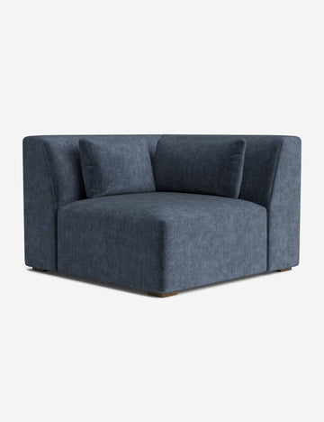 Indigo Performance Striated Velvet