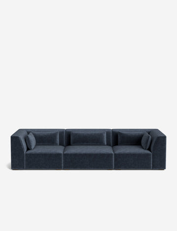 Indigo Performance Striated Velvet