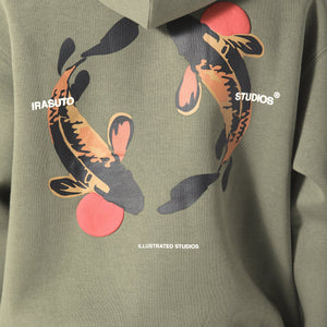 Irasuto Studios Koi Khaki Hoodie