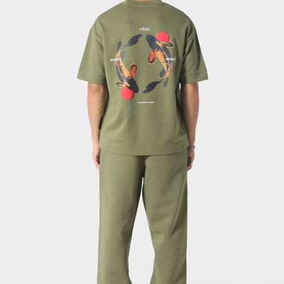 Irasuto Studios Koi Khaki T-Shirt