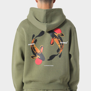 Irasuto Studios Koi Khaki Hoodie