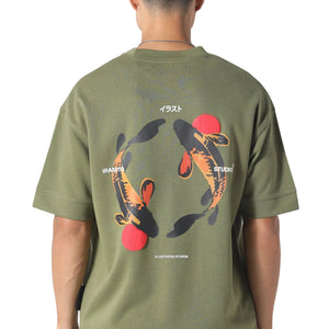 Irasuto Studios Koi Khaki T-Shirt