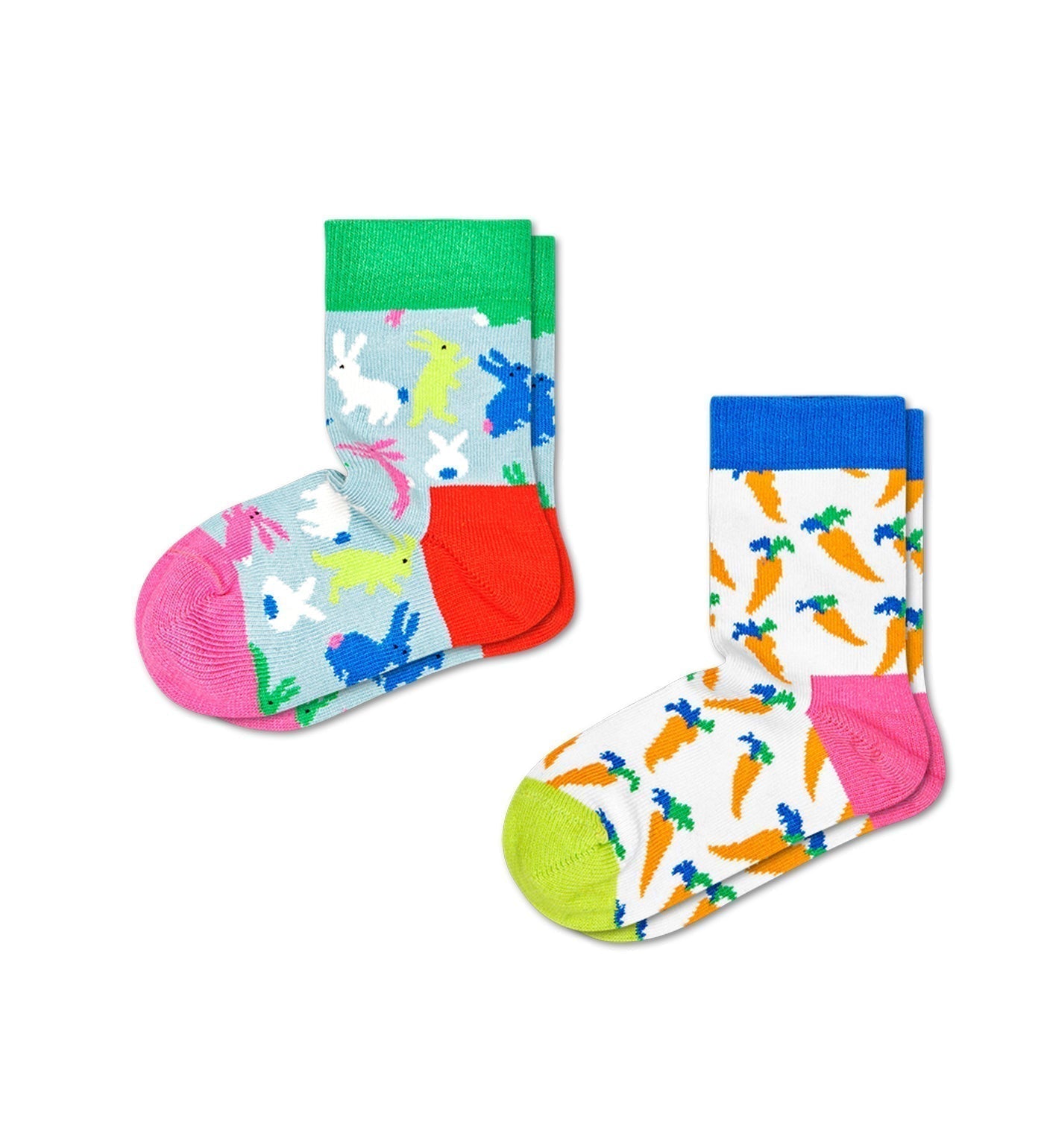 Happy Socks Unisex 2-Pack Bunny Crew Length Socks for Kids