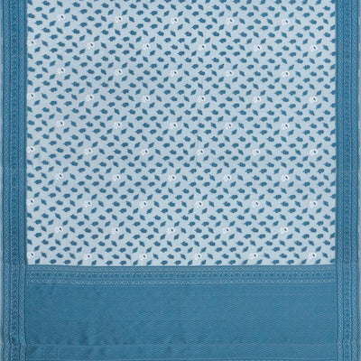 Grey Handwoven Banarasi Organza Silk Saree With Floral Motifs-Grey