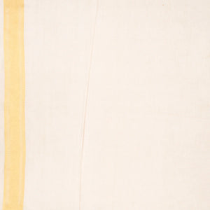 Cream Handwoven Banarasi Oganza Silk Saree With Printed Floral Motifs-Cream