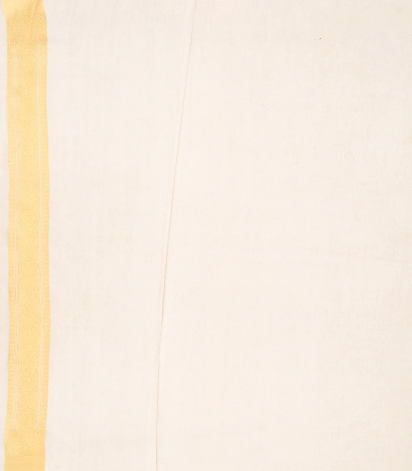 Cream Handwoven Banarasi Oganza Silk Saree With Printed Floral Motifs-Cream