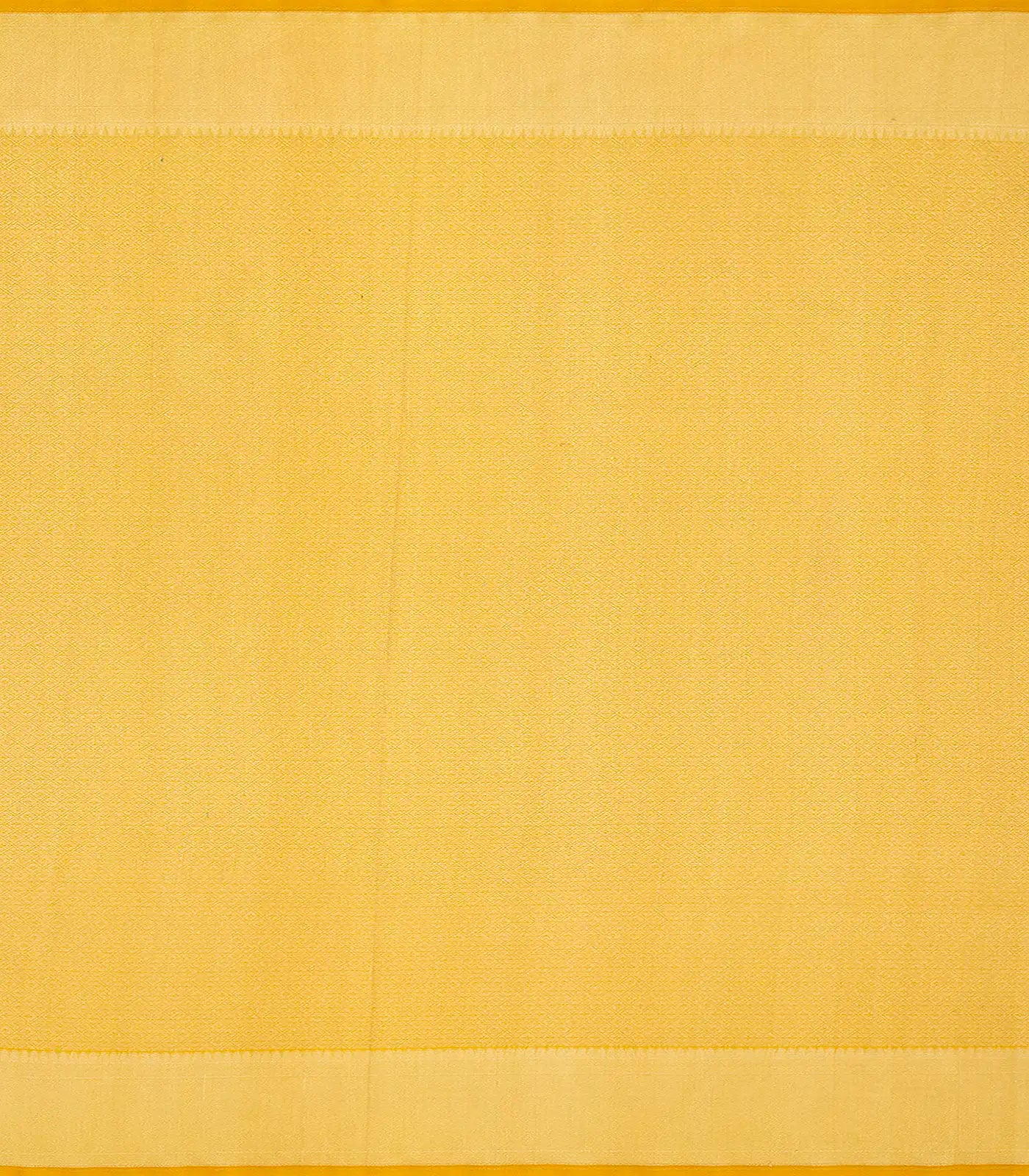 Mustard Handwoven Organza Silk Saree With Floral Motifs-Mustard