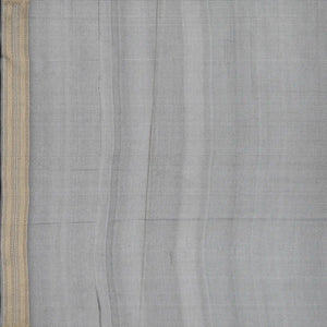 Black Handwoven Banarasi Organza Silk Saree With Chevron Motifs-Black