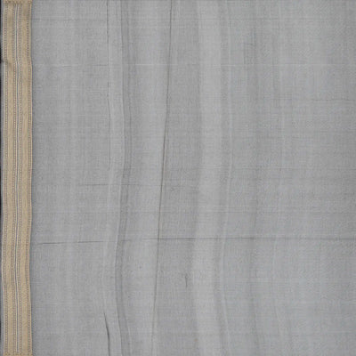 Black Handwoven Banarasi Organza Silk Saree With Chevron Motifs-Black