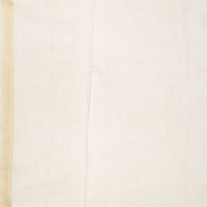 Cream Handwoven Banarasi Organza Silk Saree With Floral Motifs-Cream