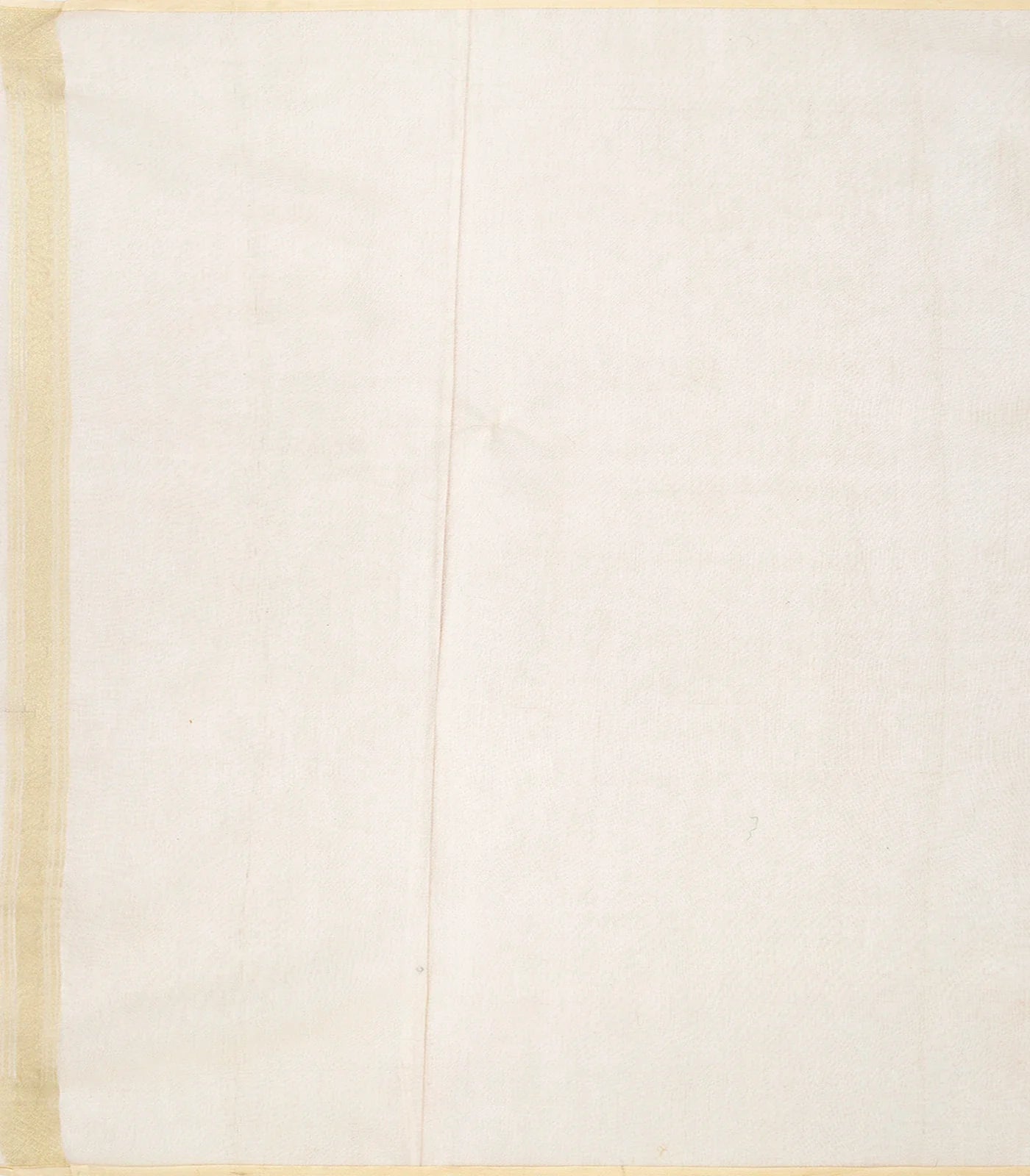 Cream Handwoven Banarasi Organza Silk Saree With Floral Motifs-Cream