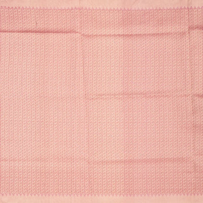 Pink Handloom Organza Silk Saree With Floral Vine Motifs-Pink