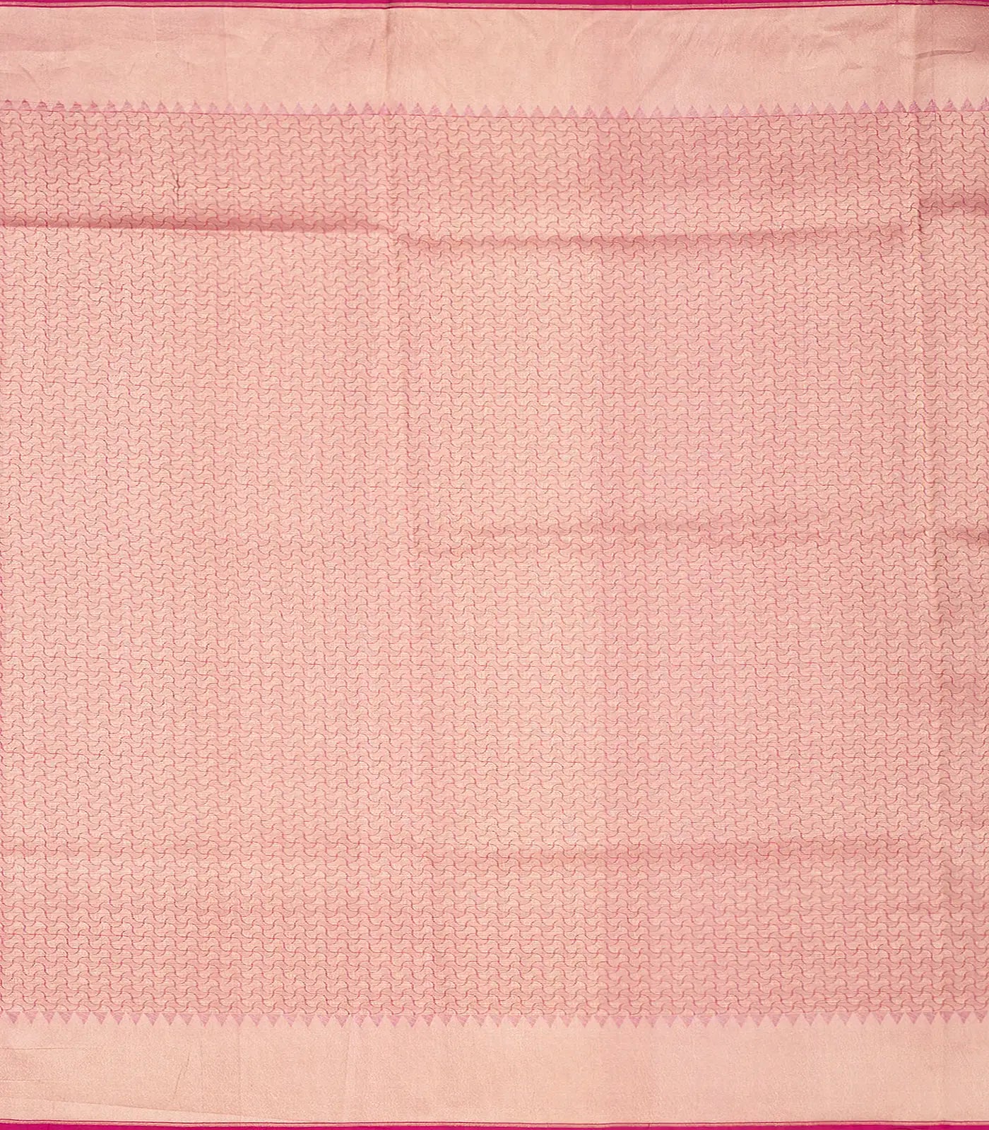 Pink Handloom Organza Silk Saree With Floral Vine Motifs-Pink