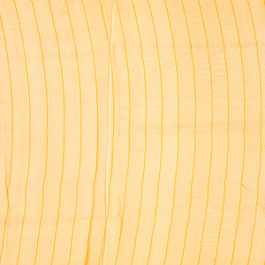 Mustard Handloom Organza Silk Saree With Broken Stripes-Mustard