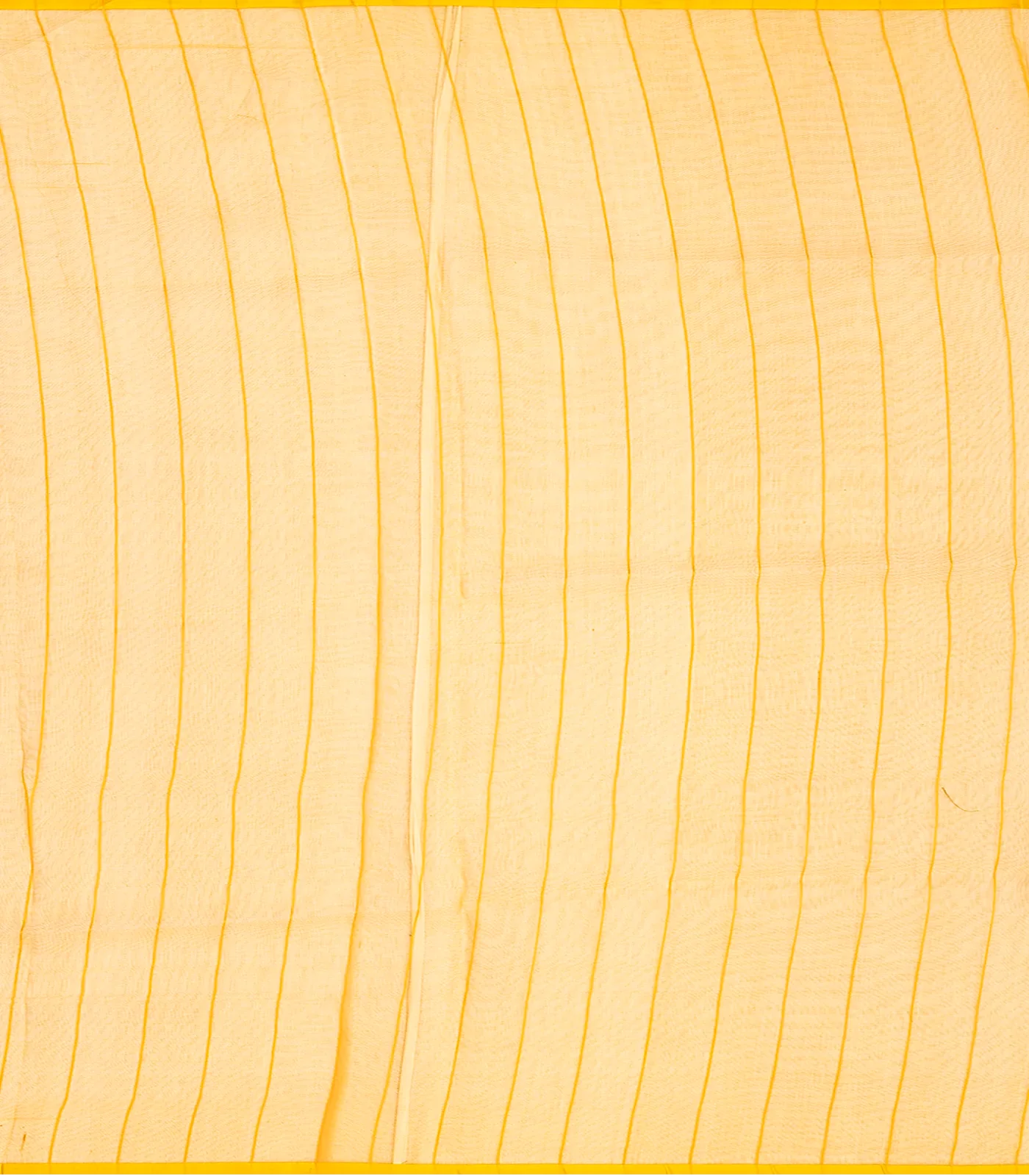 Mustard Handloom Organza Silk Saree With Broken Stripes-Mustard