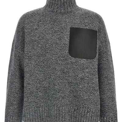 J.w.anderson Leather Patch Pocket Sweater