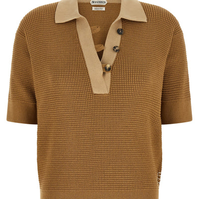 J.w.anderson Waffle Stitch Polo Shirt
