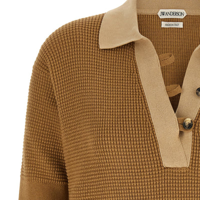 J.w.anderson Waffle Stitch Polo Shirt