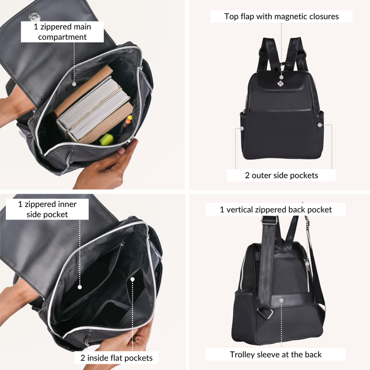 Kaizen Sleek Black Backpack