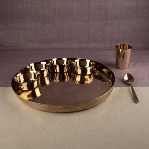 Kansa Dinner Thaali Set (Thaali -13.5