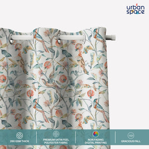 Blackout Curtains, Digital Printed Curtains, Pack of 2 Curtains - King Fisher