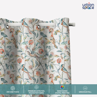 Blackout Curtains, Digital Printed Curtains, Pack of 2 Curtains - King Fisher